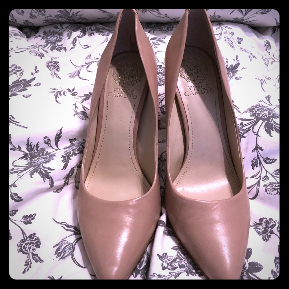 Vince Camuto nude heels.